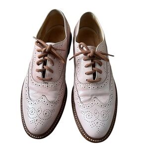 Tod's Gomma Francesina Bucature lace-up brogues in light pink leather size 37.5